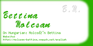 bettina molcsan business card